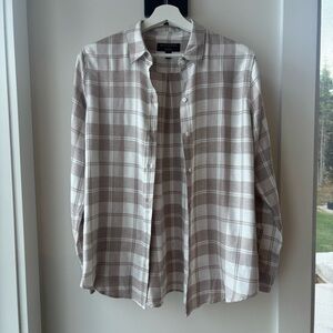 Women’s Banana Republic Boyfriend Fit Flannel Plaid Shirt